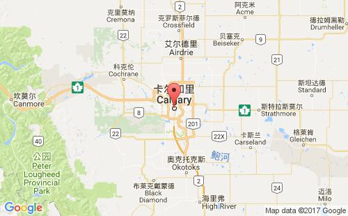 加拿大海運港口卡爾加里calgary港口地圖