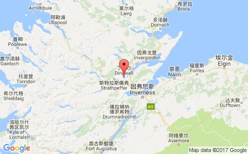 加拿大海運港口丁沃爾dingwall港口地圖