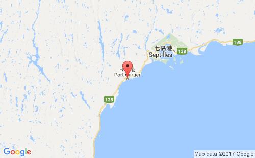 加拿大海運港口卡提爾港port cartier港口地圖