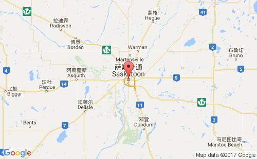 加拿大海運(yùn)港口薩斯卡通saskatoon港口地圖