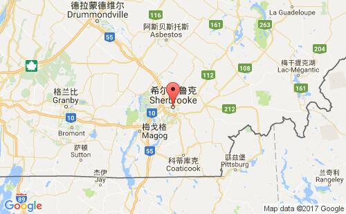 加拿大海運港口希布洛克sherbrooke港口地圖