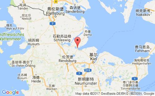 德國港口埃肯弗爾德eckernforde港口地圖