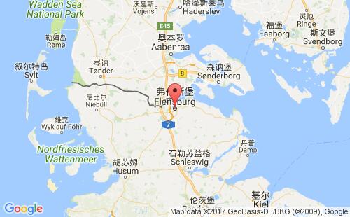 德國(guó)港口弗倫斯堡flensburg港口地圖