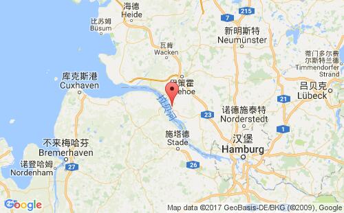 德國(guó)港口格呂克施塔特gluckstadt港口地圖