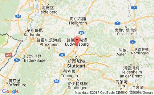德國港口路德維希堡ludwigsburg港口地圖