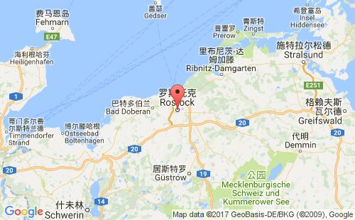 德國港口羅斯托克rostock港口地圖