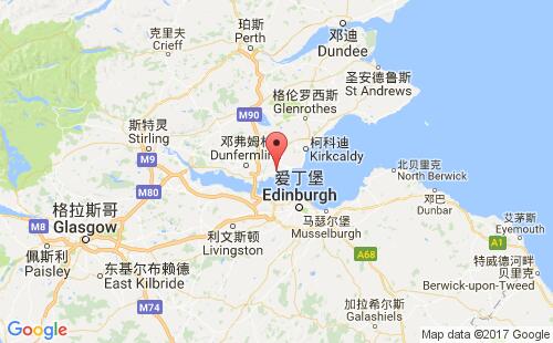 英國港口阿伯道爾aberdour港口地圖