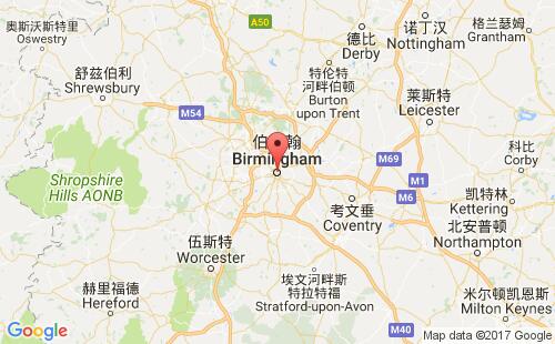 英國港口伯明翰birmingham港口地圖