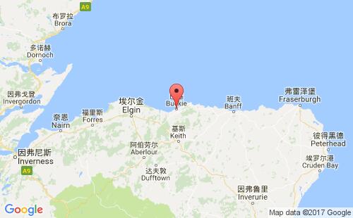 英國港口巴基buckie港口地圖