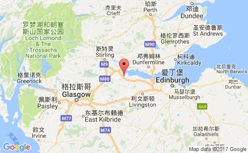 英國(guó)港口格蘭杰默斯grangemouth港口地圖