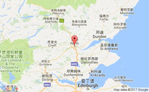 英國港口珀斯perth,gb港口地圖