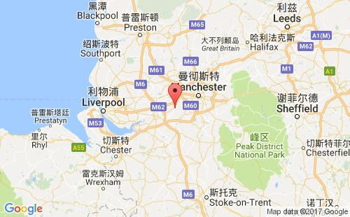 英國(guó)港口帕廷頓partington港口地圖