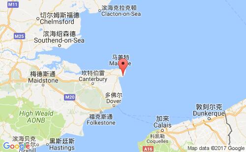 英國港口拉姆斯蓋特ramsgate港口地圖