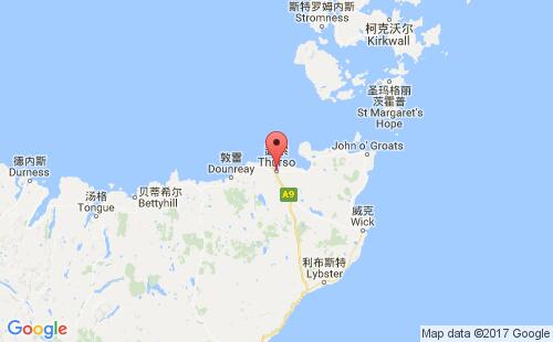 英國(guó)港口瑟索thurso港口地圖