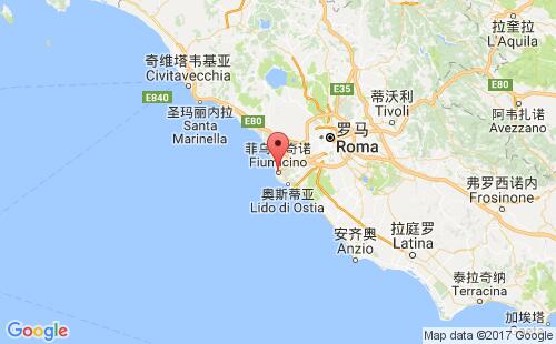 意大利港口菲烏米奇諾fiumicino港口地圖