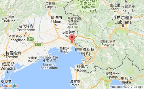 意大利港口蒙法爾科內monfalcone港口地圖