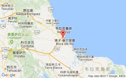 墨西哥海運(yùn)港口多斯博卡斯dos bocas港口地圖