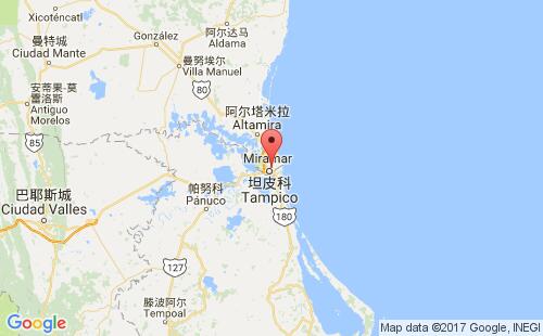 墨西哥海運(yùn)港口馬德羅港puerto madero港口地圖