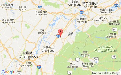 美國海運(yùn)港口阿森斯athens,tn港口地圖