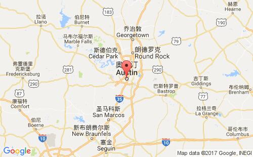 美國海運(yùn)港口奧斯汀austin,tx港口地圖