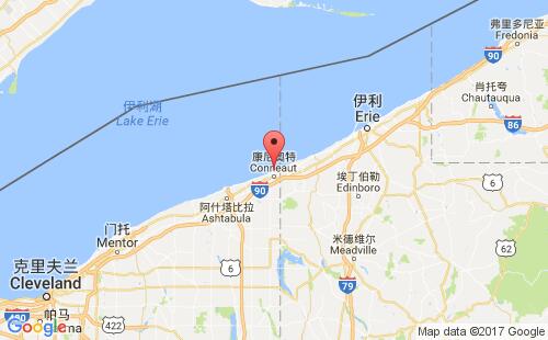 美國海運港口康尼奧特港conneaut harbour港口地圖