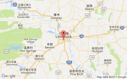 美國海運港口小石城little rock,ar港口地圖