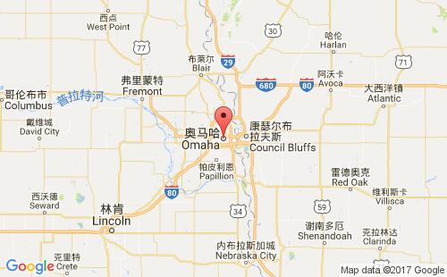 美國海運(yùn)港口奧馬哈omaha,ne港口地圖
