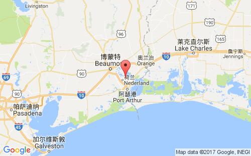 美國(guó)海運(yùn)港口內(nèi)奇斯港port neches港口地圖