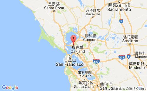 美國海運港口里奇蒙richmond,ca港口地圖