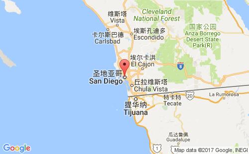 美國海運(yùn)港口圣迭戈san diego,ca港口地圖