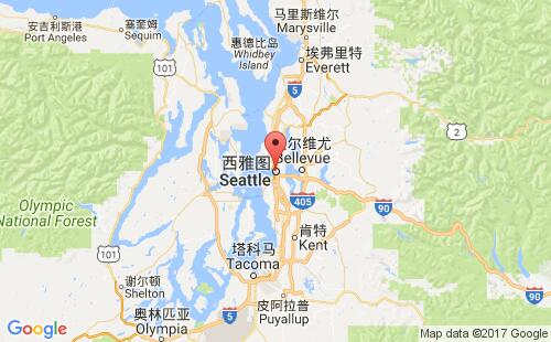 美國(guó)海運(yùn)港口西雅圖seattle,wa港口地圖