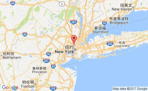 美國海運港口威霍肯weehawken港口地圖